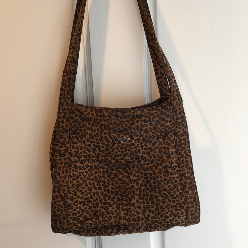 Bottega Veneta cheetah print canvas bag